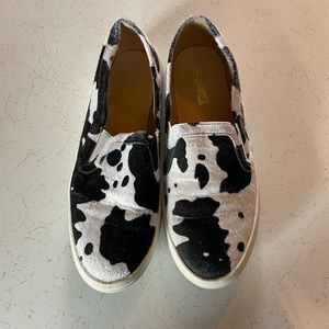 Cow print shoes